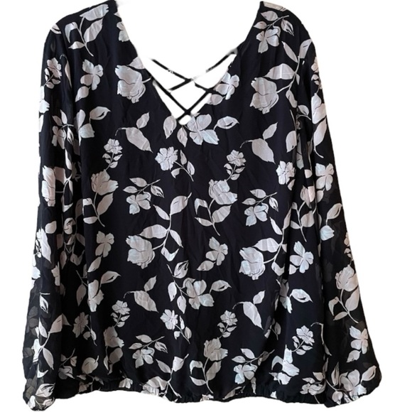 torrid Tops - Torrid Floral Double layered Chiffon blouse
